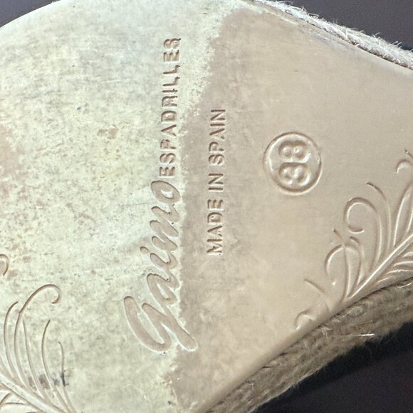 Jaimo Espadrilles x 5th & Row Black Suede Platform Sandals– Size 38 - Picture 2 of 7